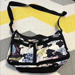 LeSportsac Floral Shoulder Bag - Black and Multicolor